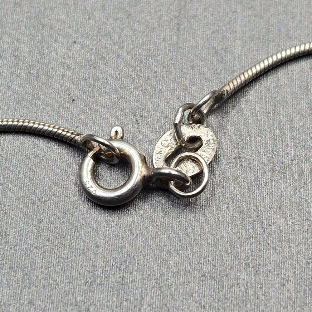 VTG 950 Silver Spiny Oyster Pendant Necklace 17" Mexico Modernist Design 12.8g - Picture 5 of 11